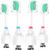 Replacement Heads for Philips Sonicare E Series Electric Toothbrush, 4 Pack for HX7023/64, HX7023/30, White