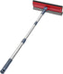 DSV Standard Professional Window Squeegee | 10" Soft Rubber Strip with 2-in-1 Window Cleaner Sponge & Telescopic
