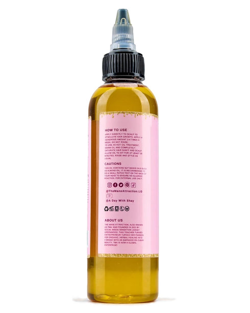 The Mane Attraction Stimulating Hair Growth Oil Infused with Rosemary Oil, Castor Oil & Black Seed Oil for All Hair