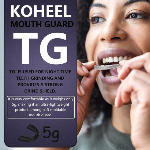 KOHEEL TG Mouth Guard for Teeth Grinding and Clenching, with Forming Tray, Easy to Use, Perfect Fit, 5 Count