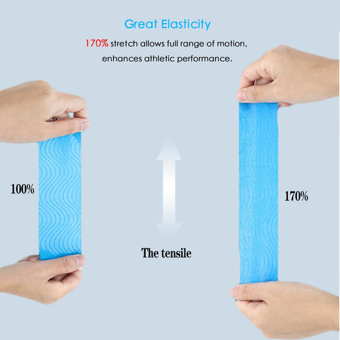 Kinesiology Tape Precut, 80 Strips, Elastic Pro Athletic Tape for Knee, Elbow Muscle & Joints Support