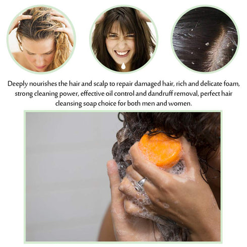 VERT 100% Natural Shampoo Bar for Hair, 2 Pieces Solid Shampoo Soap for Treated Dry Damaged Hair, 4.2oz (Honey &