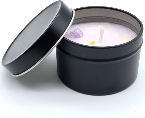 Mivra Zyora Scented Candles for Home, Portable Travel Tin Lavender Aromatherapy Candle Natural Soy Wax, Light Lavender