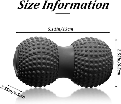 huoflame Peanut Massage Ball for Deep Tissue, Trigger Point Therapy, Myofascial Release Double Lacrosse Foam Roller