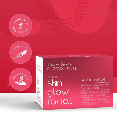Skin Glow Facial Kit, 7 in 1 Natural Face Set for Women, Multi Use with Vitamin E & Rose Extract, Cleansing &