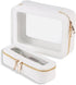 Travel Makeup Bag with Zipper, Small Clear Cosmetic Bags, Waterproof Makeup Pouch, Makeup Brush Holder for Women, TSA