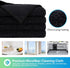 HOMEXCEL Microfiber Cleaning Cloth Black, 12 Pack Premium Microfiber Towels for Cars, Lint Free, Scratch-Free, Highly Absorbent, Reusable Cleaning Rags for Car, Household, Kitchen, 11.5"X11.5"