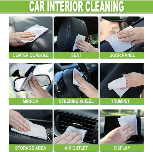 Air Jungles All Purpose Car and Home Cleaning Wipes 70 Count, Extra Large 8" x 10" Size Cleaner Wipes for Car Interior Household Appliance Yoga Mat Desk Gym Equipment Couch Desk & Fabric