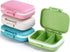 4 PC Pill Case, 3 Removable Compartments BPA-free Pill Box, Day Organizer for Travel Storage of Vitamins, Fish Oil, or