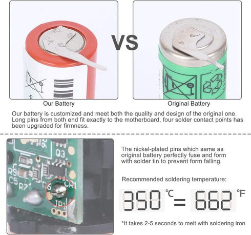 800mAh 3.7v Li-ion Replacement Battery for Philips HX8911/02 HX9110/02 HX9112 HX9111/12 Series with Pins