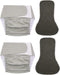YingXue 2-Pack Reusable Adult Incontinence Diapers with Absorbent Pads Washable Leak-Proof Underwear with