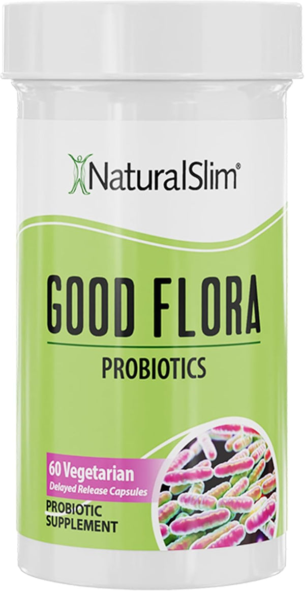 NaturalSlim Good Flora – Probiotics for Digestive Health, Intestinal Flora and Immune Support with Lactobacillus