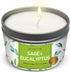 Magnificent 101 Long Lasting Sage + Eucalyptus Scented Smudge Candle - 6 Oz, 35 Hour Burn, Soy Wax