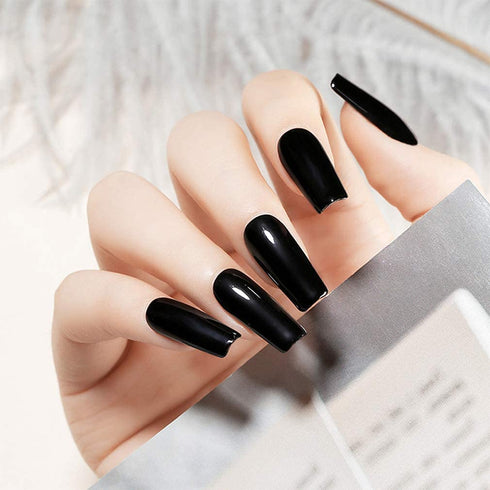 VENALISA 2Pcs Black White Gel Nail Polish Kit, Soak Off UV LED Nail Art Starter Manicure Salon DIY at Home