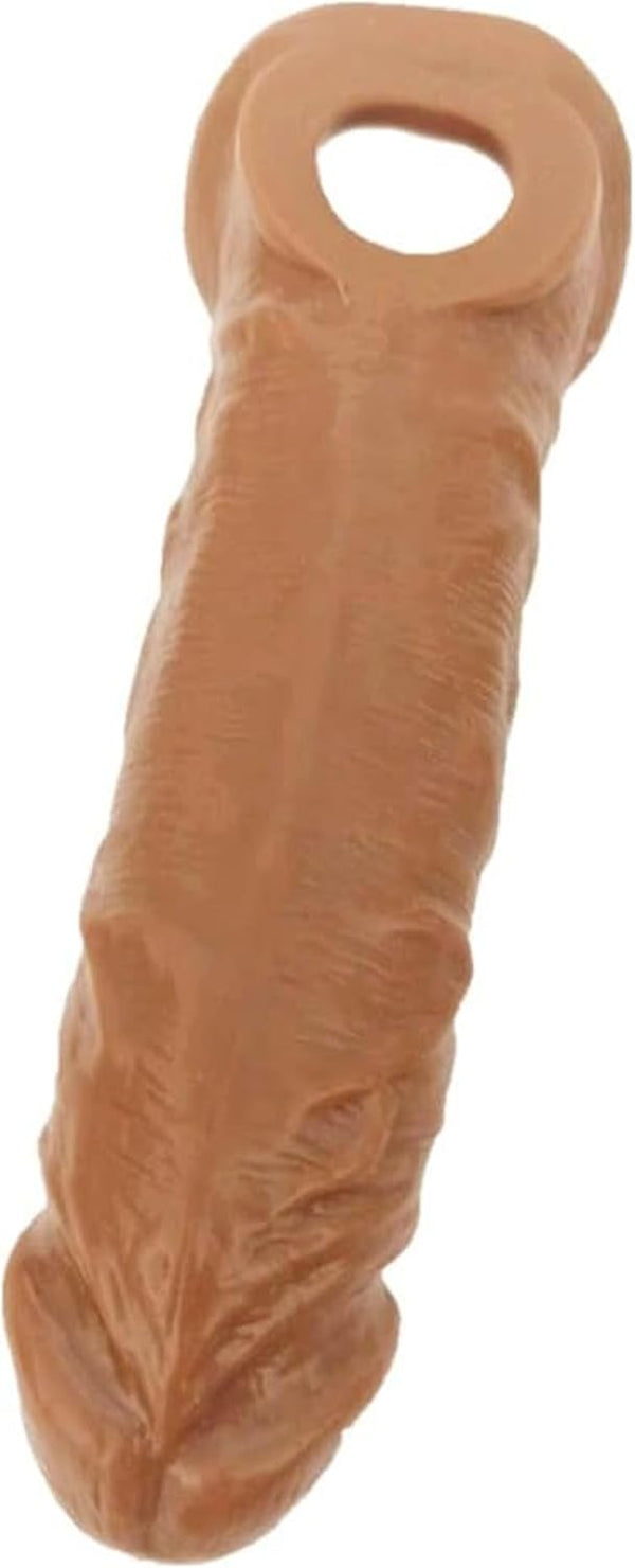 Sponver Threaded mace Condom Male Condom Adult Lock fine Ring Extended Sleeve Brown