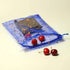 SUNGULF 100Pcs Blue Sheer Organza Drawstring Pouches with Stars and Moon for Wedding Party Favor Bags