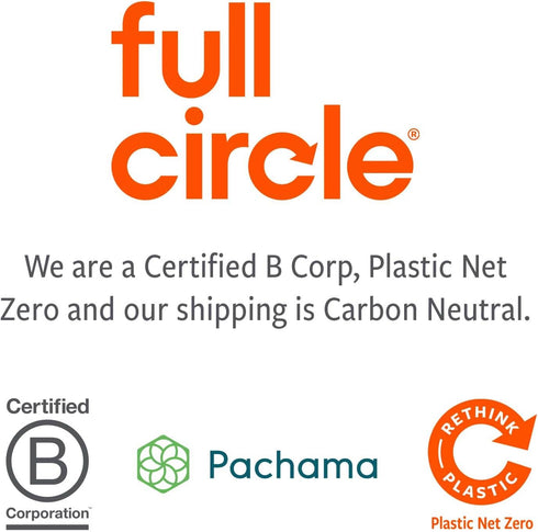 Pack 6 Full Circle Walnut and Cellulose Scrubber Sponges of Powerful, Non-Scratch Kitchen Sponges Made with Plant-Based