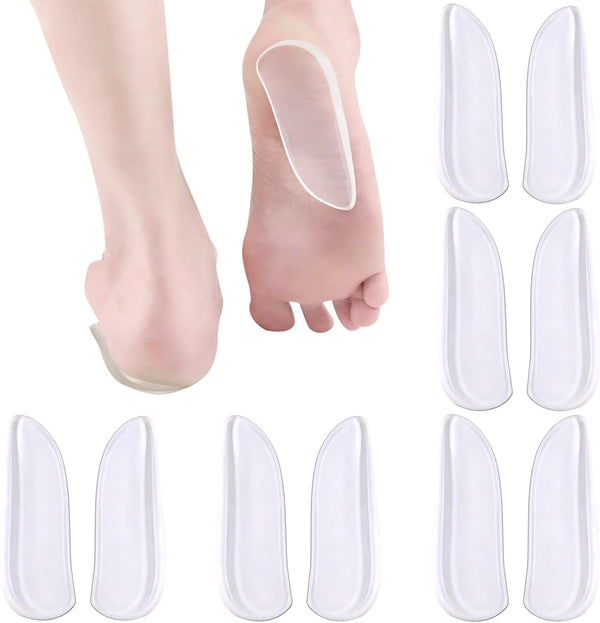 5 Pairs Silicone Insoles for Medial & Lateral Heel Wedge - Corrective Adhesive Shoe Inserts for Foot Alignment,