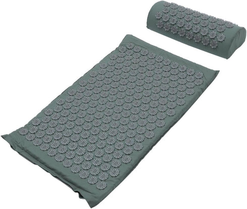 Set Shiatsu Acupressure Massage Mat and Pillow with Carrying Bag, Non-Slip Acupuncture Therapy Cushion for Full Body