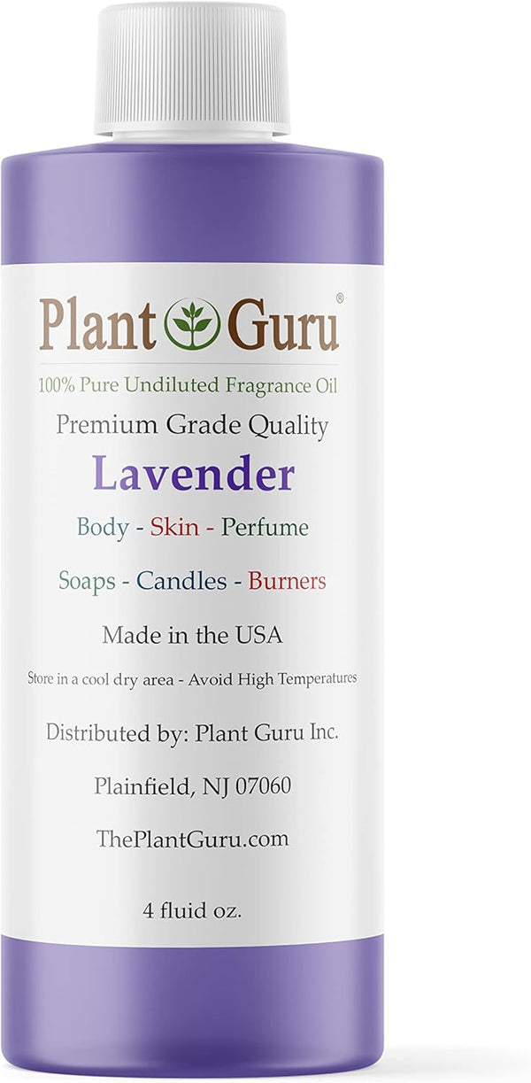 Lavender Fragrance Oil, 4 fl. oz. for DIY Soap Making, Candles, Aromatherapy, Great for Lotions