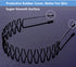 Metal Hair Band, Black Unisex Fashion Headband, Sports Hairband with Non-Slip Wavy Teeth