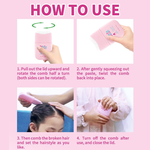SEVICH Pink Cloud Kids Broken Hair Finishing Stick Gel - 2.7 fl oz Hair Gel for Toddlers & Kids