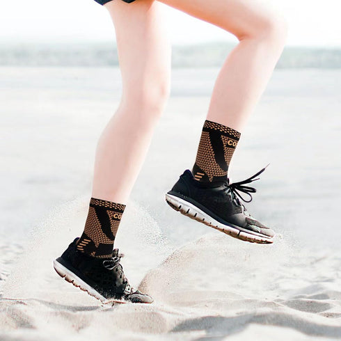 Copper Ankle Brace, Copper Infused Support for Men & Women, Best Compression Sleeve for Plantar Fasciitis & Pain Relief