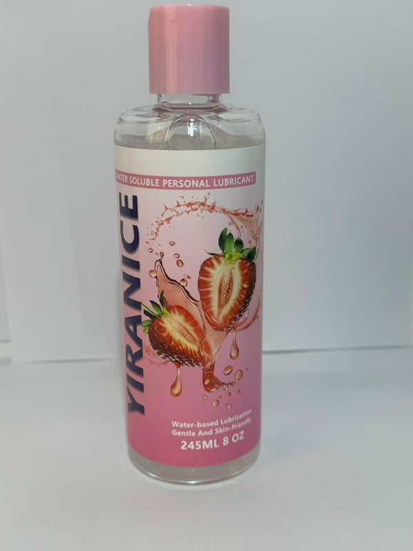 YIRANICE Water-Based Personal Lubricant, Strawberry Scented, Water Soluble, Skin-Friendly, 8 oz