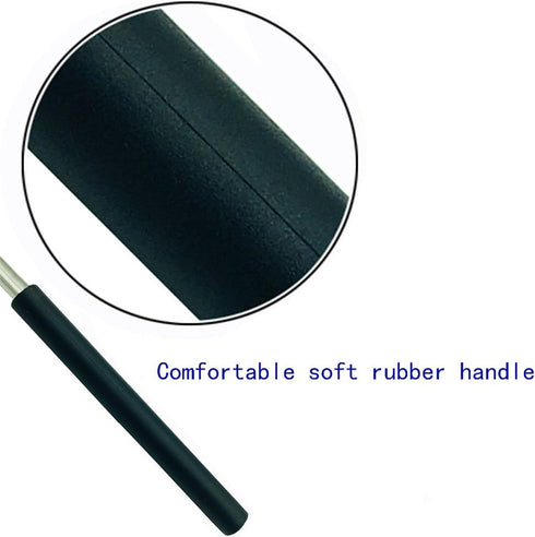 2-Pack Skeleton Hand Back Scratcher, Portable Extendable Telescopic Massager with Soft Rubber Handles (Black)