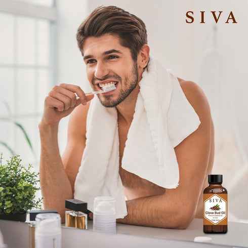 Siva Clove Bud Essential Oil - 1 Fl Oz - Natural Oil for Diffuser, Face, Skin Care, Aromatherapy, Massage