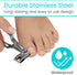 Vive Toenail Clippers for Thick Nails - Heavy Duty Podiatrist Trimmers for Seniors, Fingernail Care Set