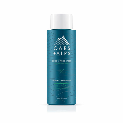 Oars + Alps Men's Moisturizing Body and Face Wash, Alpine Tea Tree, 1 Pack, Sulfate Free