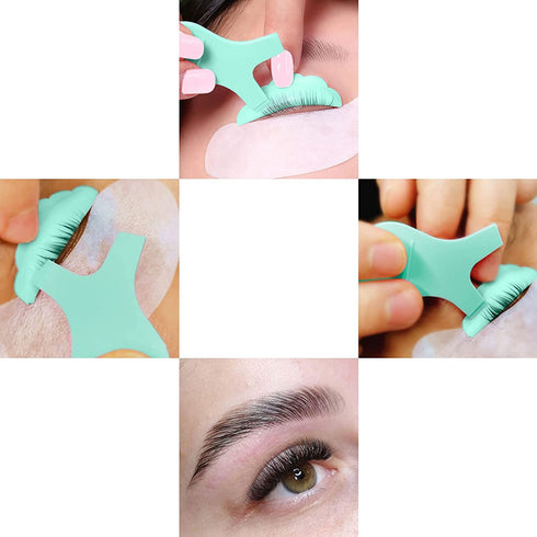 Y Brush Lash Lift Tool, Y Shape Eyelash Brush Comb, 10 Pack Silicone Grafting Lash Lift Brush for Extensions (Green)