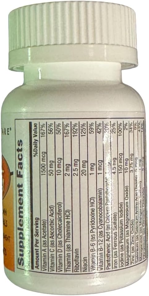GeriCare One-Daily Multi-Vitamin & Minerals, Dietary Supplement Tablets, 100 Count
