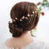 Yean Bride Wedding Hair Vine Headband, Gold Leaf Bridal Accessories for Women (Rose Gold)