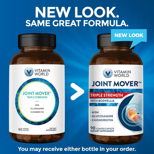 Vitamin World Triple Strength Joint Mover, Glucosamine Chondroitin with MSM, 90 Caplets