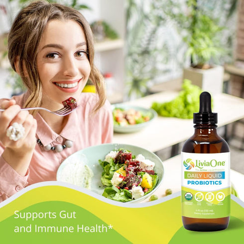 Daily Liquid Probiotics, USDA-Certified Organic, 2 Fl Oz, Allergen- and Gluten-Free Vegan
