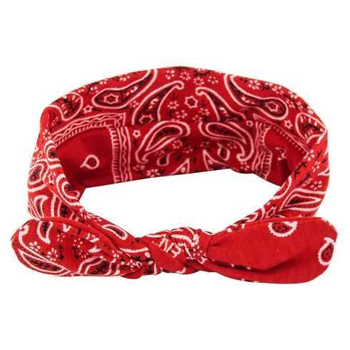 Yeshan Boho Bow Headbands for Women, Vintage Paisley Bandana Flower Printed Hairband, Pack of 6