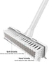 BOOMJOY 2 Pack Floor Scrub Brush with Long Handle, 2 in 1 Scrape and Brush for Cleaning Deck, Tile