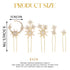 Unicra Star Moon Bride Wedding Hair Pins Crystal Bridal Hair Pieces Rhinestone Goddess Hair Accessories for Women and Girls (Pack of 5) (Gold)