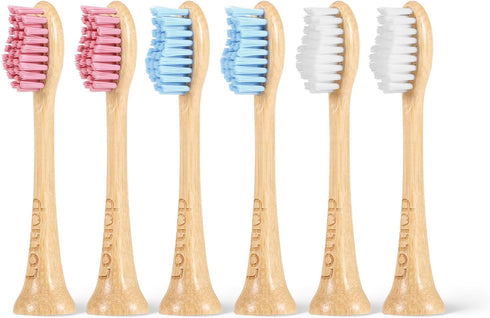 Bamboo Electric Toothbrush Heads, Plant-Based Soft Bristles, Compatible with Philips Sonicare