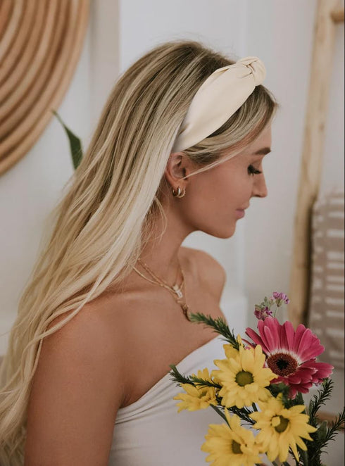 Knotted Fashion Hairbands for Women and Girls - Non-Slip Top Knot Headbands with Leopard Print - 4PCS