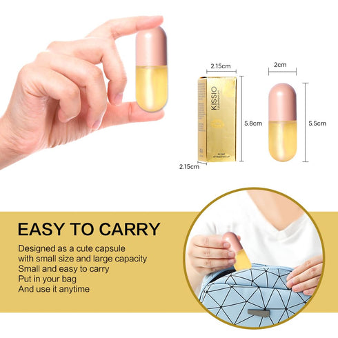 KISSIO Natural Lip Plumper, Moisturizing Lip Plumping Gloss, Reduce Fine Lines, 5.5ml for Day Use