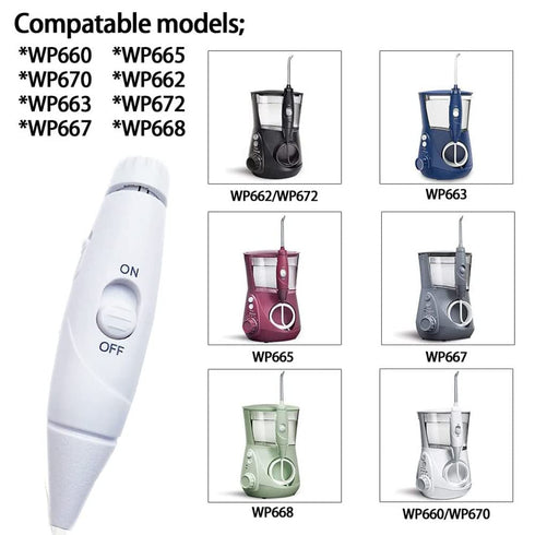 Replacement Handle Hose Parts for Waterpik, Compatible with WP-100 WP-300 WP-660 WP-662 WP-670 WP-672 WP-900 Oral