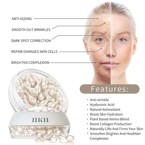Vitamin C Serum for Face, Anti-Aging with Hyaluronic Acid, Reduces Wrinkles and Dark Spots, Retinol Serum
