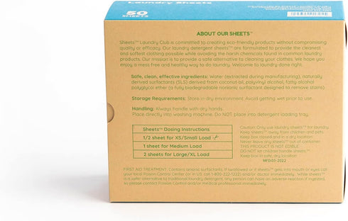 Sheets Laundry Club Laundry Detergent Sheets, Free & Clear Laundry & Dryer Sheets