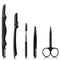 KAJUDA Eyebrow Razor Kit, 5 in 1 Eyebrow Grooming Set for Women and Men, Includes Comb, Tweezers, Scissors