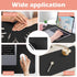 Nail Art Table Mat 23.62x15.75 Inch, Foldable Manicure Pad for Nail Technician, Nail Polish Mat for Salon Home (Black)