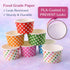 Worlds 8oz 50 pack Paper Ice Cream Cups Polka Dot Paper Yogurt Cups Rainbow