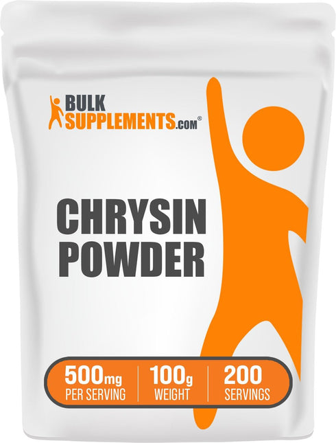 BulkSupplements.com Chrysin Powder - 500mg Chrysin Supplement, Antioxidants, Gluten Free, 100g (Pack of 1)